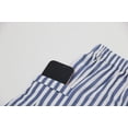 thumbnail image 5 of sicmoss Women's Blue Vertical Striped High Waist Maxi Skirt Cotton Long with Pockets, 5 of 7