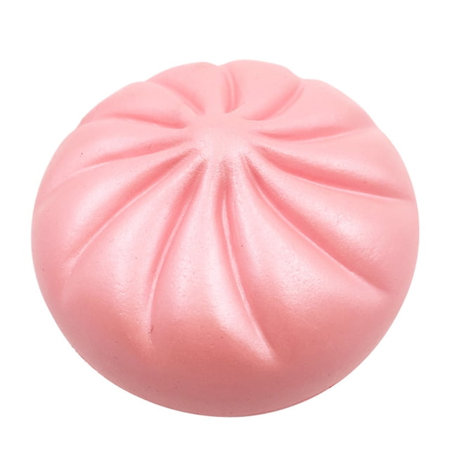 5.5 pulgadas Jumbo Slow Rising Kawaii Sweet Squishies de bollo cremoso al vapor con aroma dulce, rosa 1 pieza Sincero Hogar