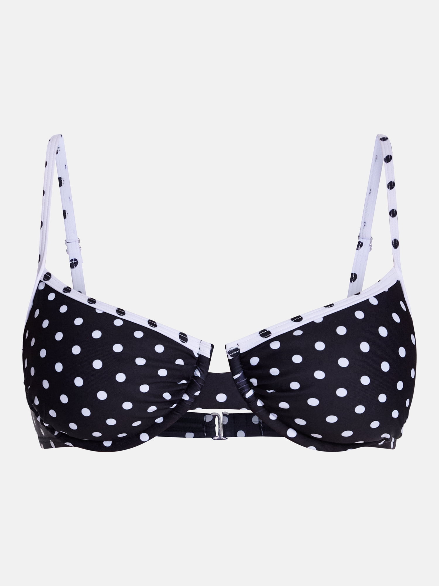 No Boundaries Polka Dot Underwire Bikini Top, Women's XXS-XXL