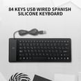 thumbnail image 3 of de silicona español plegable USB d4 , s enrolbles impermeable computadora de escritorio, portátil Macarena Teclado español plegable, 3 of 8