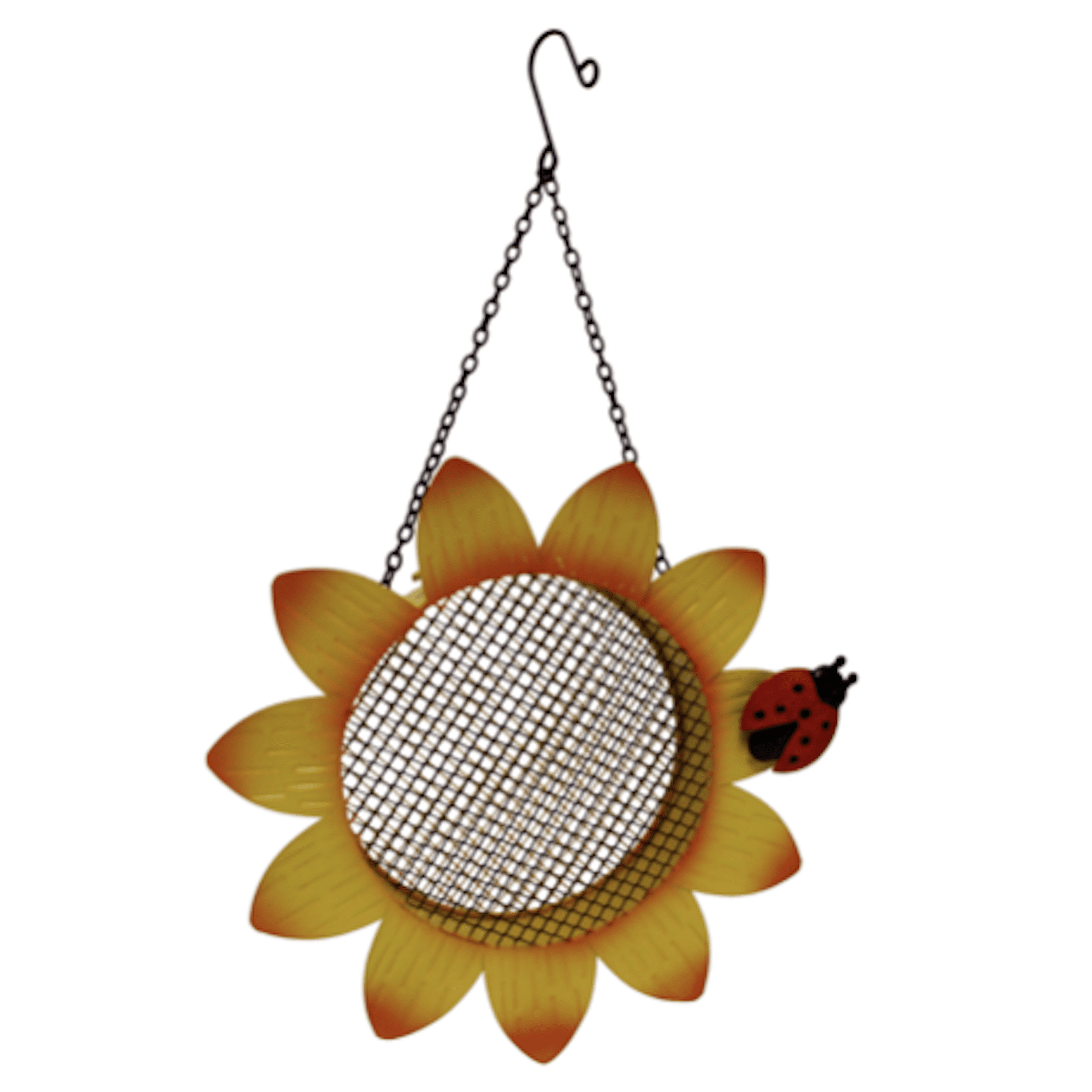 Gift Essentials Yellow Sunflower Metal Mesh Clinging Bird Seed Feeder GEF1001