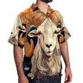 thumbnail image 2 of Aries Constellation Men's Casual Button Down Short Sleeve Printed Summer Beach Shirts, 2 of 6