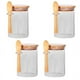 thumbnail image 5 of Recipiente de vidrio para almacenar alimentos con tapa de cuchara de bambú, redondo, de vidrio transparente 4 piezas, 5 of 9