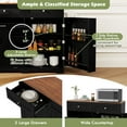 thumbnail image 6 of Topbuy Trash Bin Cabinet Tilt Out Garbage Cabinet w/ Anti-Tipping Kit & Adjustable Shelves Black, 6 of 9