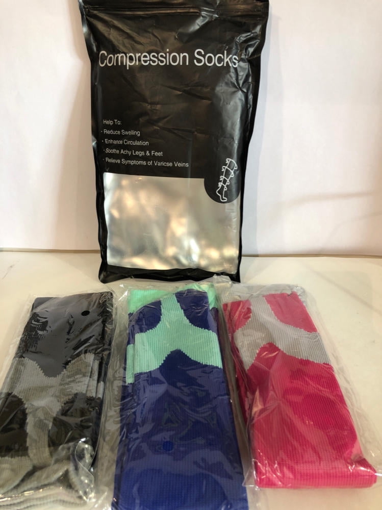 SHOPUS  Laite Hebe 3 Pack Medical Compression Sock-Compression Sock for  Women and Men-Best for Running,Nursing,Sports