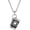 with chain, variant on Men's Stainless Steel Unique Hip Hop Vintage Punk Photographer Single-Lens Reflex Camera Shaped Pendant Necklace