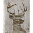 thumbnail image 3 of Peter, Christopher 12x14 Black Modern Framed Museum Art Print Titled - Stag Silouette, 3 of 5