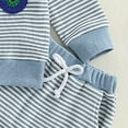 thumbnail image 5 of Zshosam Baby Boy Clothes Newborn Fall Baby Boy Fall Winter Clothes Long Sleeve Shirt and Pants Set Cute Infant Toddler Boy Outfits Size 3 6 Months,(Z01-Blue 3-6 Months), 5 of 8