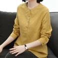 thumbnail image 5 of Women's Casual Loose Shirt Round Neck Top Comfortable Blouse Tee Daily Wear Apparel Loose Fashion Outfits, 5 of 9