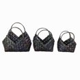 thumbnail image 4 of MDR Trading Inc. FP-MAC-174 Set Of 3 Black Woven With Handles Baskets, 4 of 4