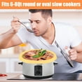EUWBSSR Reusable Silicone Slow Cooker Liners, Leakproof, Fits 6-8