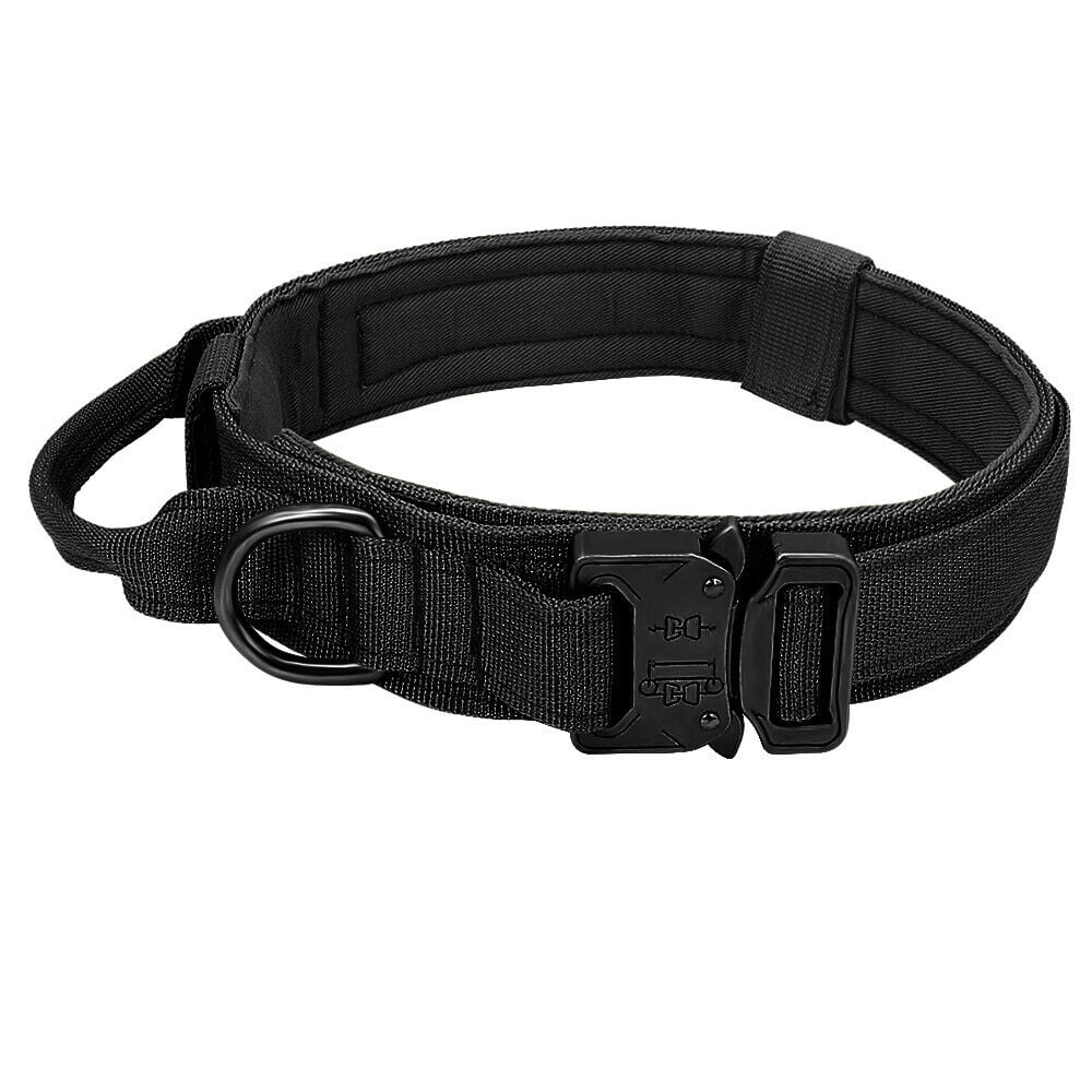 Pet Artist Tactical Nylon Large Dog Collars and Bungee Leash set Military Heavy Duty Metal Buckle M L XL