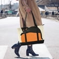 thumbnail image 4 of FORMRS Canvas Laptop Tote Bag for Women with 15.6" Computer Compartments Shoulder Handbag, Black Cat Orange Ball, 4 of 7