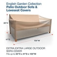 thumbnail image 3 of Budge XXLarge 100"W 41"Deep Brown / Beige Patio Sofa Cover, English Garden, 3 of 12