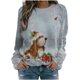thumbnail image 2 of Pntutb, camisas informales de manga larga para mujer, sudadera de cuello redondo con estampado navideño, jersey de cuello redondo, tops tipo túnica Pntutb Pntutb-183, 2 of 5