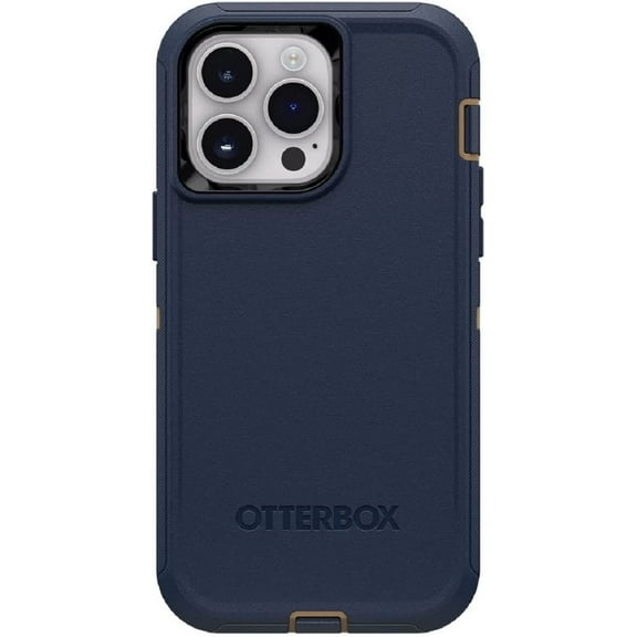 OtterBox Defender Screenless Series Case for iPhone 14 Pro, Blue Suede Shoes