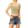 thumbnail image 6 of INSPIRE CHIC Women's Striped Tie Spaghetti Straps Summer Cami Tube Tops XS Multicolor Green, 6 of 8