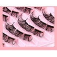 thumbnail image 3 of Sixdian Cluster Lashes Extension Natural Fluffy D Curl Strip Eyelash Eye Lash Individual DIY False Eyelashes DIY10-1, 3 of 9