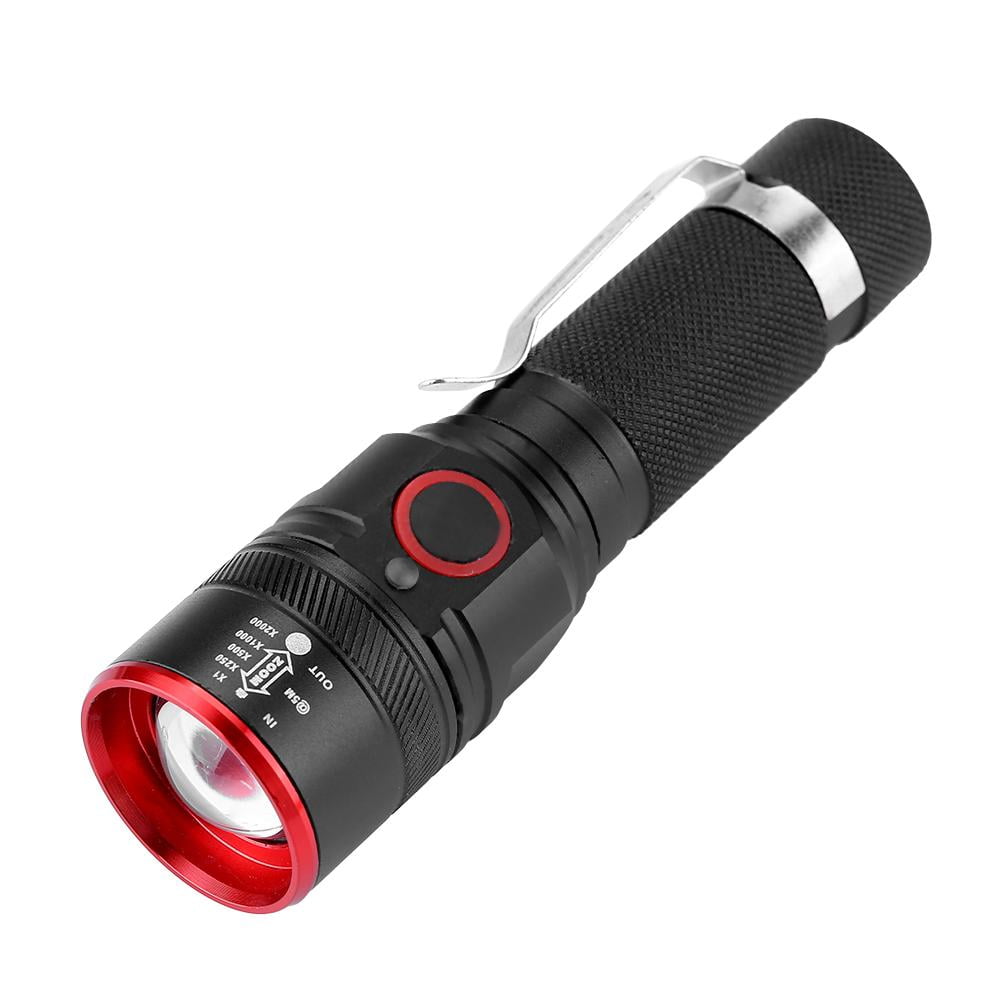 Zoom Red Light LED Flashlight Astronomy Night Vision AA Battery 650nm Red Torch 