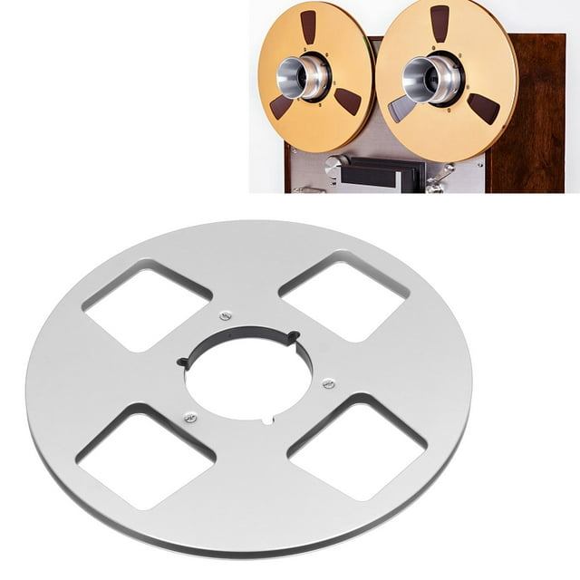 1/4 10.5 Inch Tape Reel, 4 Hole Open Reel Sound Tape Reel High Strength for Reel To Reel Tape Player Black,Silver,Red,Blue