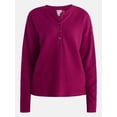 thumbnail image 6 of Scenario Women's Thermal Henley Shirt with Long Sleeves, Sizes XS-XXXL, 6 of 6