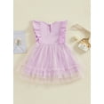 thumbnail image 4 of Biekopu Baby Girls Easter Dress Summer Bunny Print Mesh Tulle A-Line Princess Dress for Beach Party Cute Clothes, 4 of 8