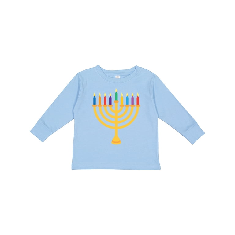 Hanukkah Menorah Candles Long Sleeve Toddler T-Shirt photo 1