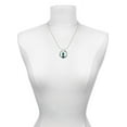 thumbnail image 3 of Delight Jewelry Silvertone Tropical Blue Flip Flop with Pink Star Live Ring Charm Necklace, 18", 3 of 4