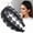 A, variant on Elegant Lace Floral Headband for Women - Retro Wide Non-Slip Hair Tie with Grip Teeth for All Hair Types