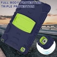 thumbnail image 3 of XYX Case for 10.2 inch iPad 9th/8th/7th Generation (2021/2020/2019), Dual Layer Slim Heavy Shockproof Rugged Protective Cover Case with Kickstand (Navy Lime), 3 of 7