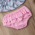 thumbnail image 4 of Bagilaanoe 2pcs Baby Girls Short Pants Set Strap Sleeveless Crop Tops + Ruffle Shorts + Headband 6M 12M 18M 24M Infant Casual Summer Outfits, 4 of 6