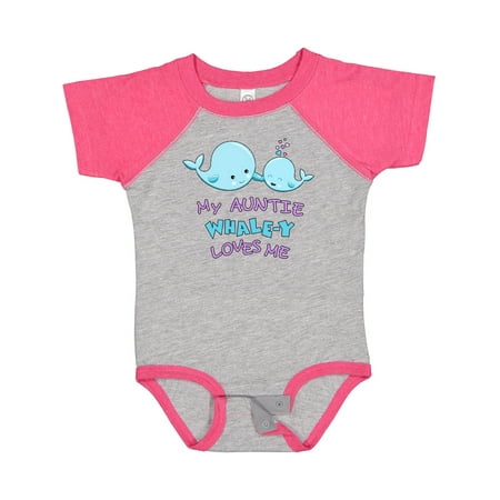 

Inktastic My Auntie Whale-y Loves Me Gift Baby Boy or Baby Girl Bodysuit