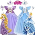 thumbnail image 2 of 2024 Nuevo disfraz de Cenicienta para niñas, Bella, Rapunzel, disfraz de Pascua para niños, vestido de princesa, fiesta de cumpleaños para bebés, malla de lentejuelas, 2 of 5