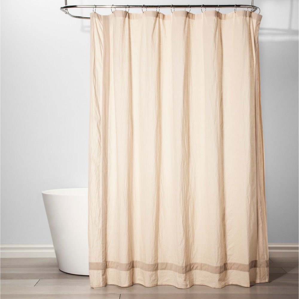 Threshold Solid Velvet Shower Curtain, 100 Cotton, OekoTex Standard