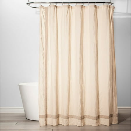 Threshold Solid Velvet Shower Curtain 100 Cotton Oeko Tex