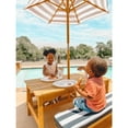 thumbnail image 5 of KidKraft Outdoor Wooden Table & Benches with Cushions & Umbrella, Navy, 5 of 7