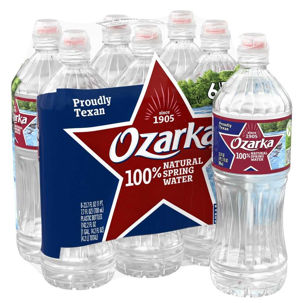 OZARKA Brand 100 Natural Spring Water, 23.7ounce plastic sport cap