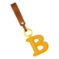 thumbnail image 2 of Leather English Letter Keychain Pendant Bag Charm Hanger Personalized Initial Monogram Travel Accessory Gift for Women Men 26 Choices, 2 of 4