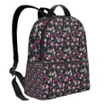 thumbnail image 2 of Lsque Daisies Flowers Pattern Backpack – School Travel Canvas Daypack with Ergonomic Padded Straps, Multiple Compartments & Leather Handle, 2 of 5