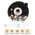 thumbnail image 6 of 15 Inch Round Placemats Set of 6, Black Snowman Non Slip Heat Insulation PP Table Mats, Christmas Winter Snowflake Xmas Tree Washable Place Mats for Kitchen Dining Party Table Decor, 6 of 7