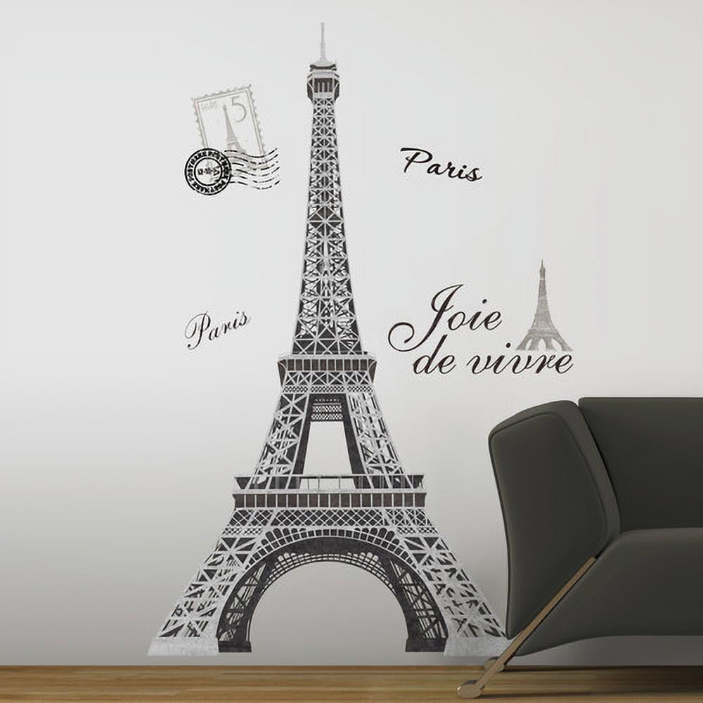 PARIS SKYLINE EIFFEL TOWER WALL ART STICKER DECALs transfer graphic vinyl RA188 