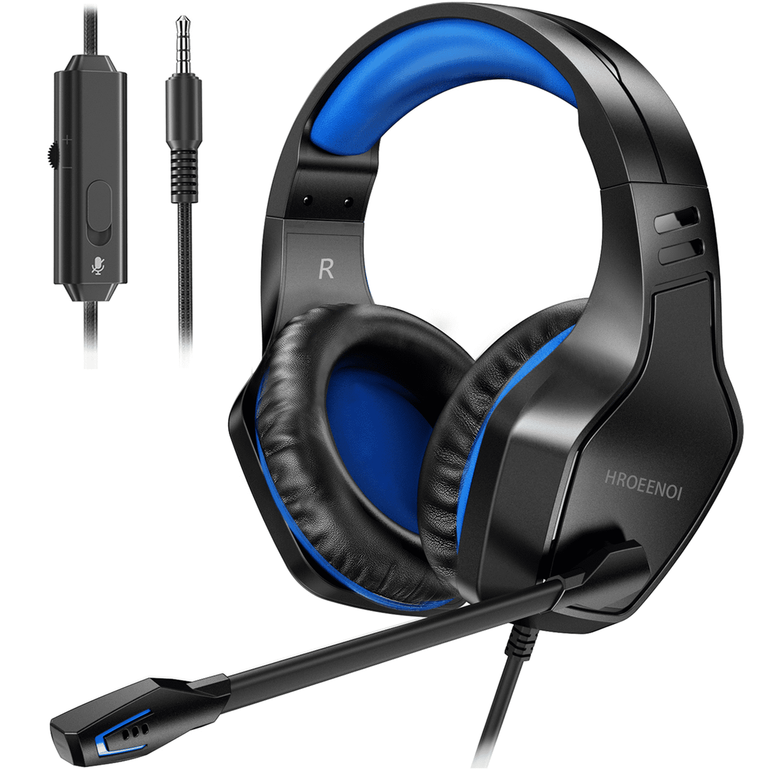 Gaming Headset, Microphone Headset for One, PS4, PC with Noise Cancelling Mic, Surround Sound Stereo, Wired Connection -