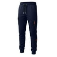 thumbnail image 4 of Cargo Joggers for Men High Waisted Scrub Joggers Draswstring Elastic Waist Stretchy Scrub Pants with Zip Pockets Navy M, 4 of 5