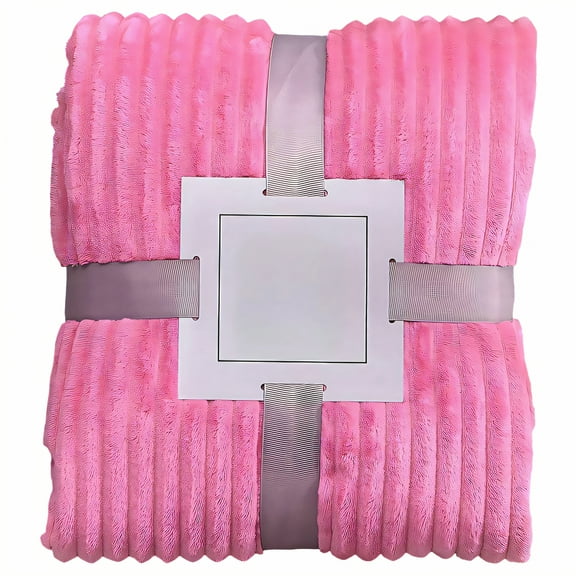 AUQ Throw Blanket,Flannel Fluffy Comfort Bed Blanket,Pure Nap Blanket Soft Throw Blanket,Pink,40*60in