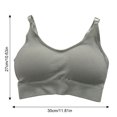 thumbnail image 3 of Minnieouse Sujetador deportivo sin costuras para mujer, top deportivo push up para fitness, espalda en U con relleno Ropa interior gris Minnieouse AP000316-02, 3 of 6