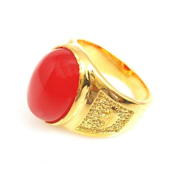 Minnieouse Anillo grande Vintage boda compromiso fecha trabajo viaje playa escuela oficina tienda decoración joyería cumpleaños para mujer hombre Ropa, zapatos y accesorios Miscelánea Rojo Minnieouse AP014453-01