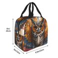 thumbnail image 3 of Lsque Colorful Owl Tattoo Art Pattern Lunch Bag Women/Men Insulated Lunch Box,Small Leakproof Cooler Food Lunch Containers Reusable High Capacity Lunch Tote Bags, 3 of 6
