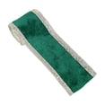 thumbnail image 2 of VAIFTILNO Christmas Velvet Wired Ribbon, 4" Embossed Merry Christmas Border Fabric Ribbon for Tree, Wreath, Gift Wrapping, Home Decor (More Colors), 2 of 7