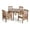 Off-White, variant on GDF Studio Maura Outdoor Acacia Wood 5 Piece Dining Set with Cushion, Teak and Cream