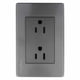 thumbnail image 3 of 5 PZS Placa Acero Inox Contacto Duplex 1.5 Modulos Wanergy, 3 of 7